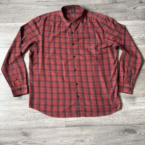 Oakley Men's Red Black Plaid Button Down Shirt - Size XXL